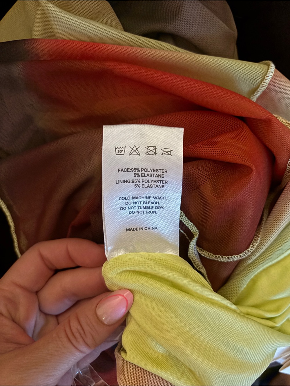 Peppermayo Yellow Red Blue Gradient Asymmetrical Handkerchief Skirt - Picture 7 of 7